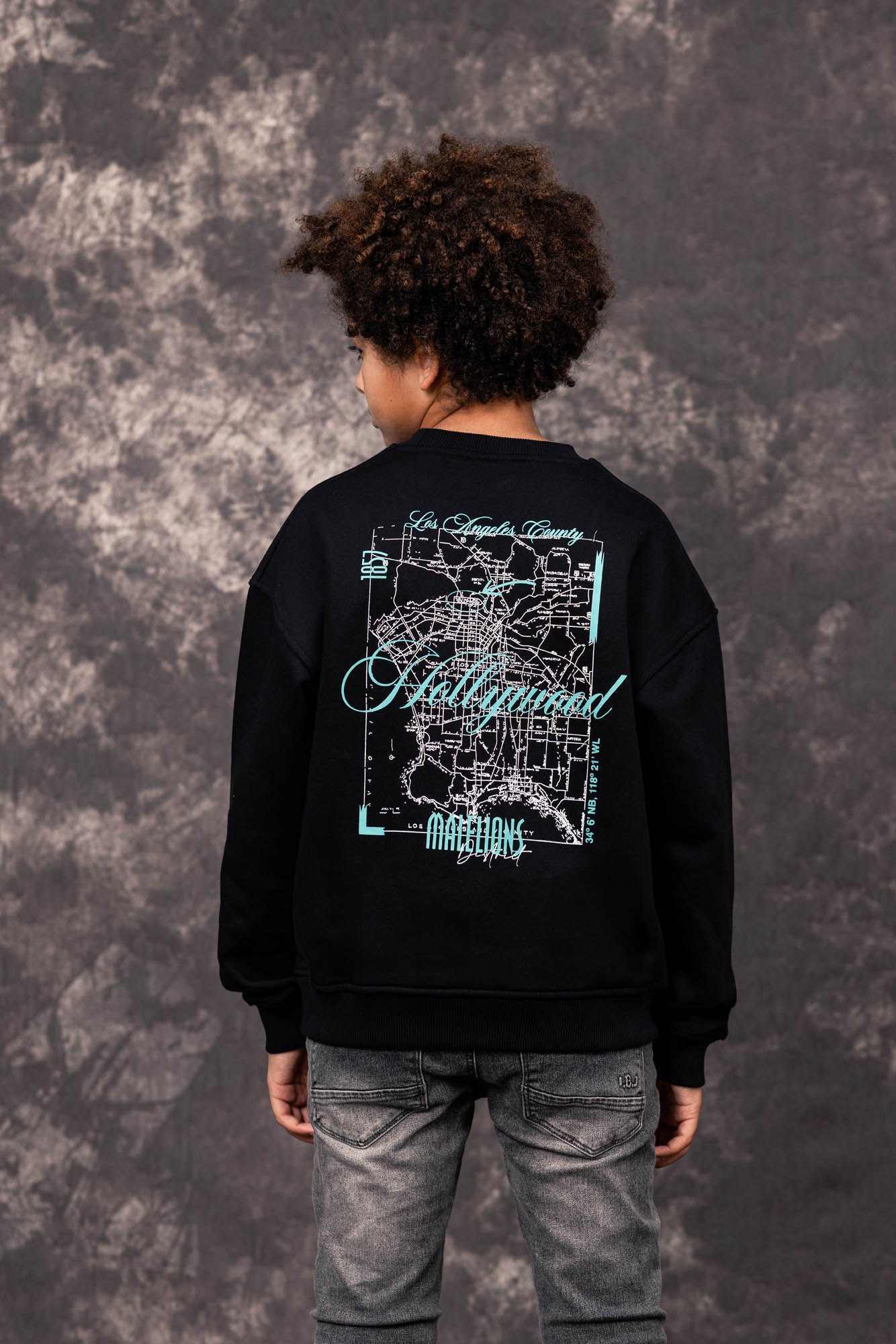 Malelions Junior Hollywood Map Sweater | Black