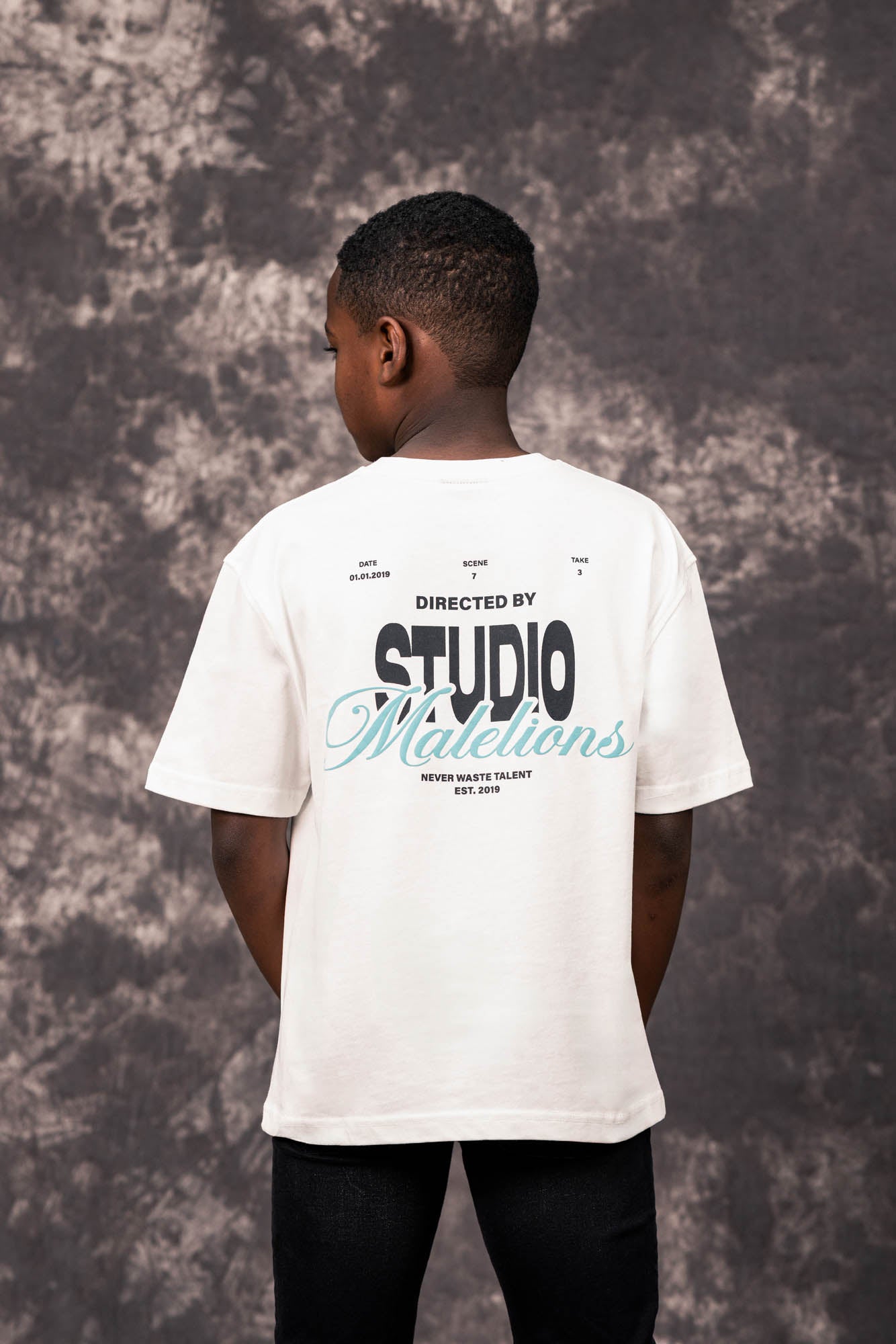 Malelions Junior Studio T-Shirt | Off-White