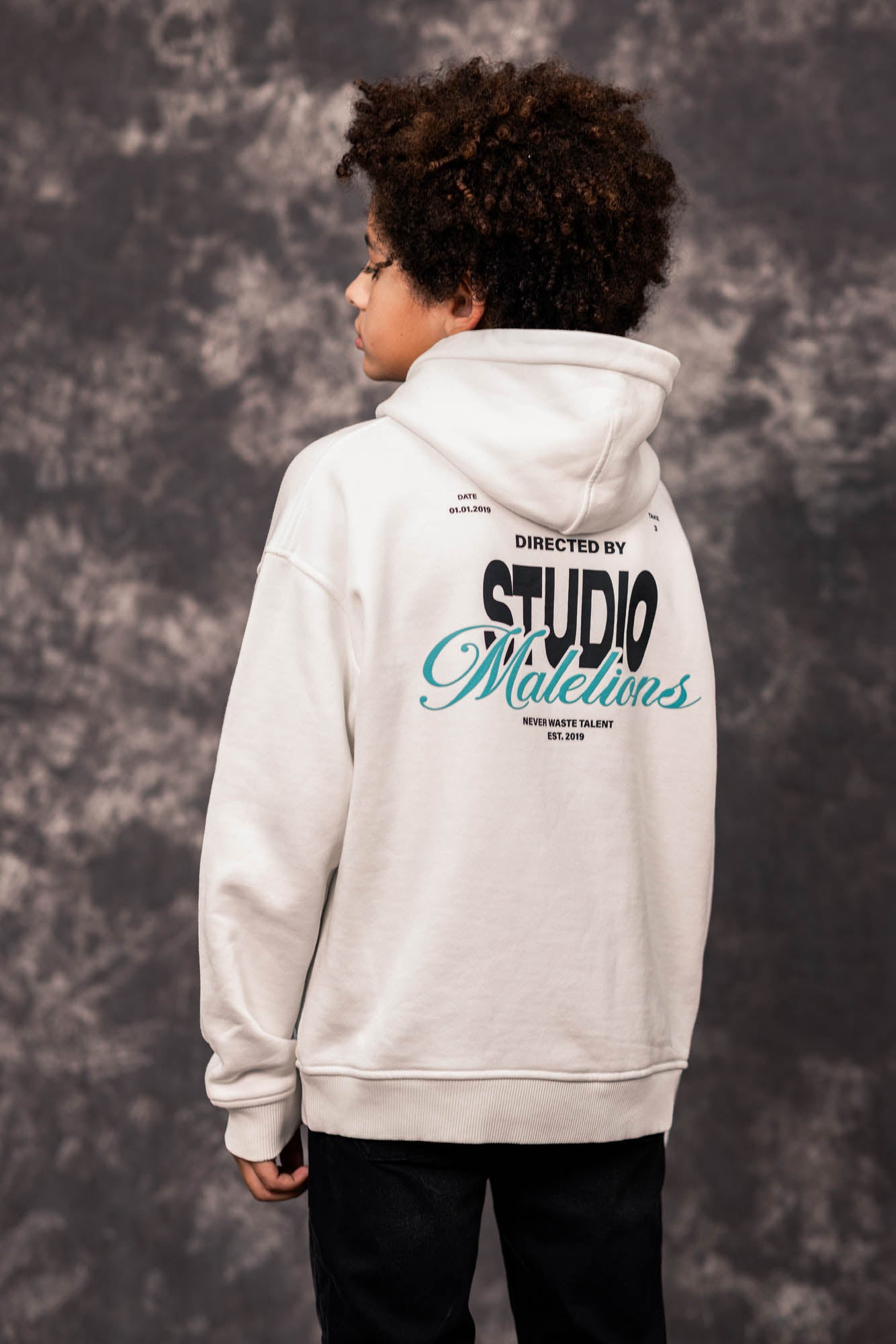 Malelions Junior Studio Hoodie | Off-White
