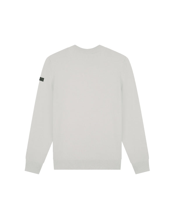 Malelions Men Knitted Crewneck | Pearl Grey
