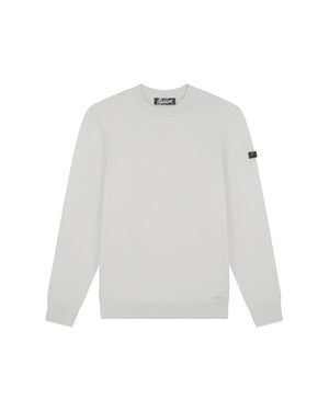 Malelions Men Knitted Crewneck | Pearl Grey