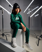 Malelions Junior Signature Tracksuit | Dark Green/White