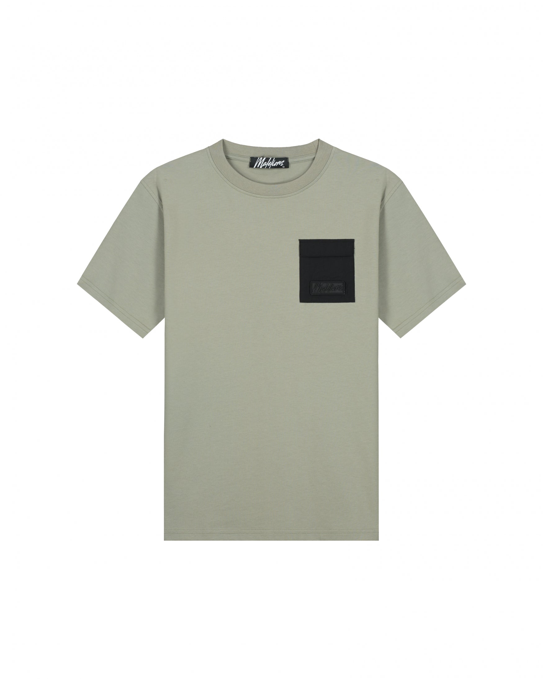  Malelions Men Nylon Pocket T-Shirt | Dry Sage