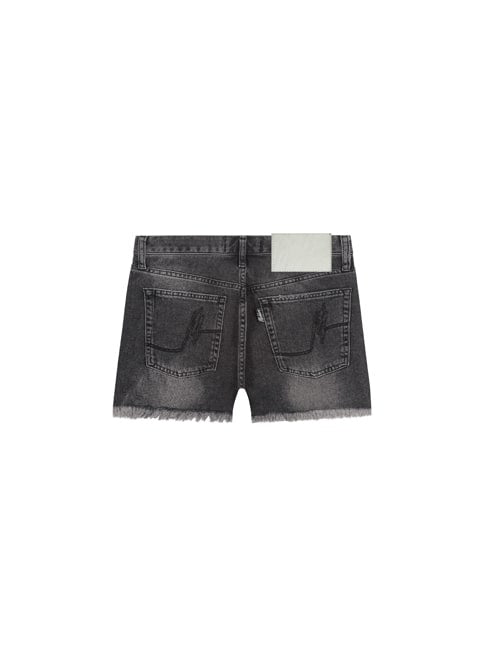 Malelions Women Damaged Denim Shorts | Black