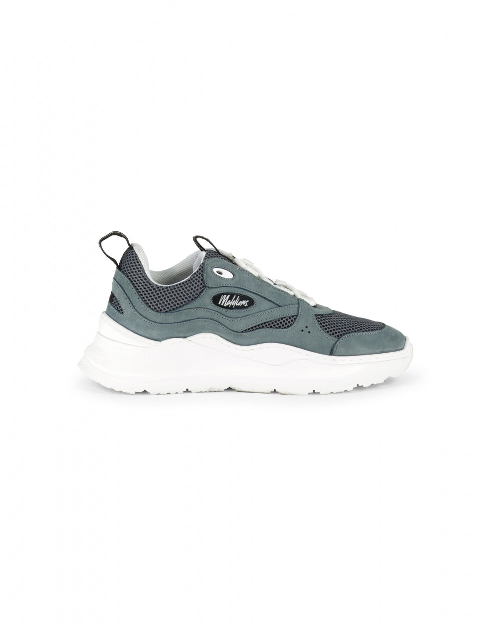 Malelions Men Mesh Runner | Stone Blue/White