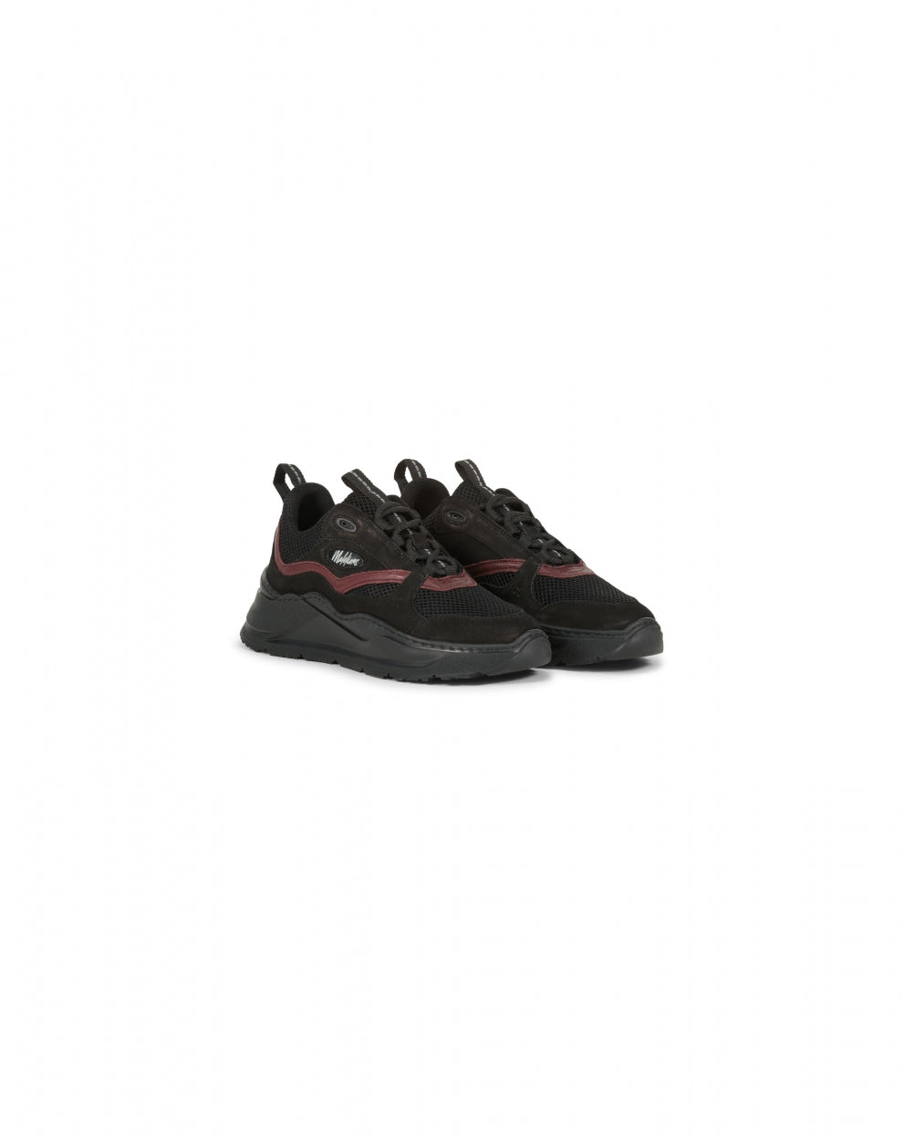 Malelions Men Mesh Runner | Black/Cherry