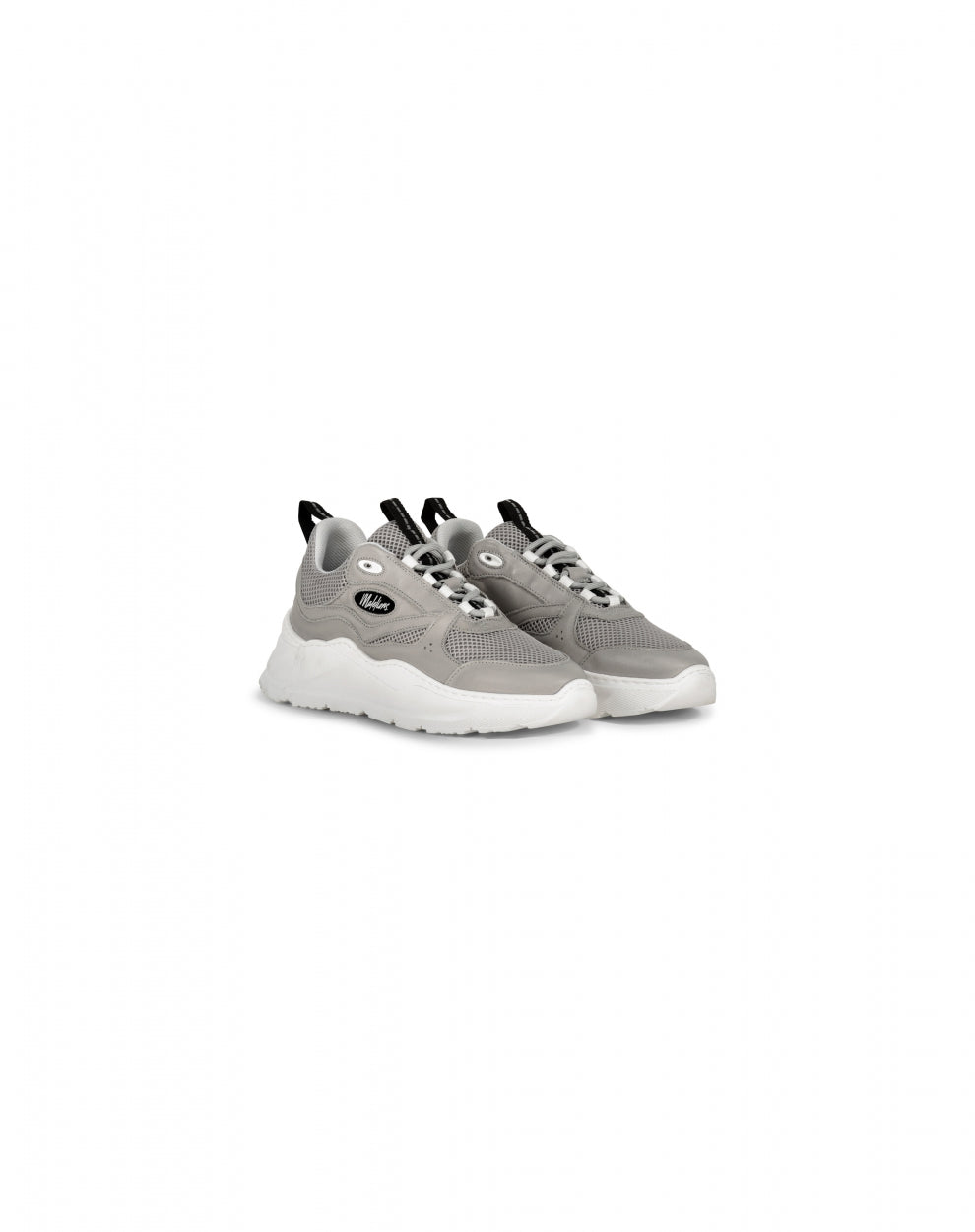 Malelions Men Mesh Runner | Light Grey/White