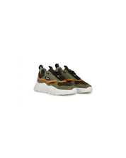 Malelions Men Mesh Runner | Army/Orange