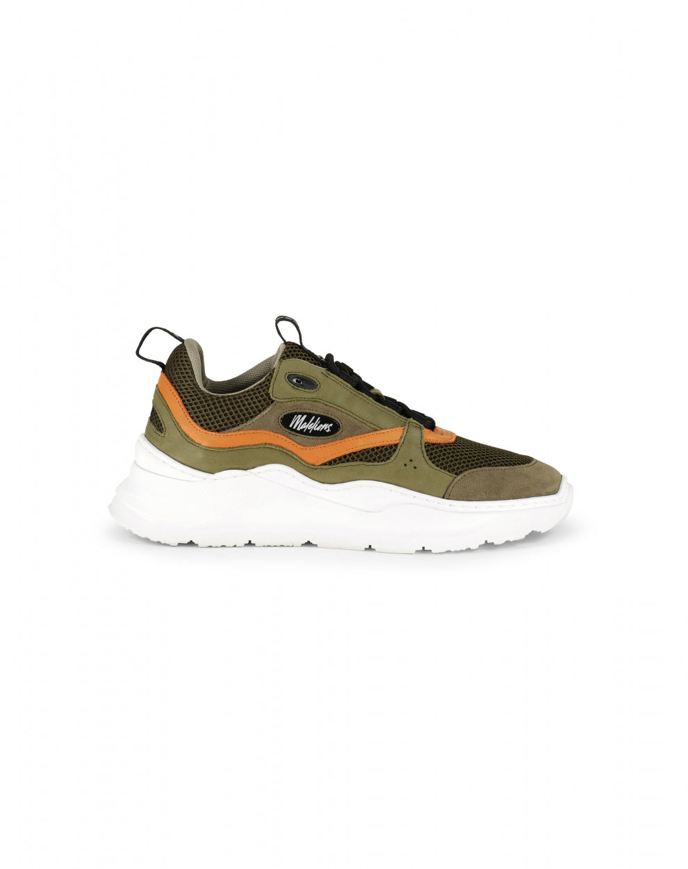 Malelions Men Mesh Runner | Army/Orange