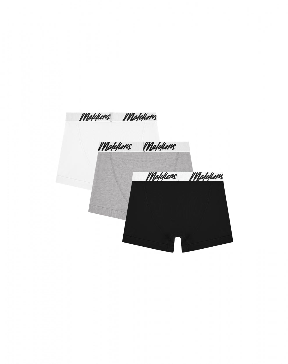 Malelions Men Boxer 3-Pack | White/Grey/Black