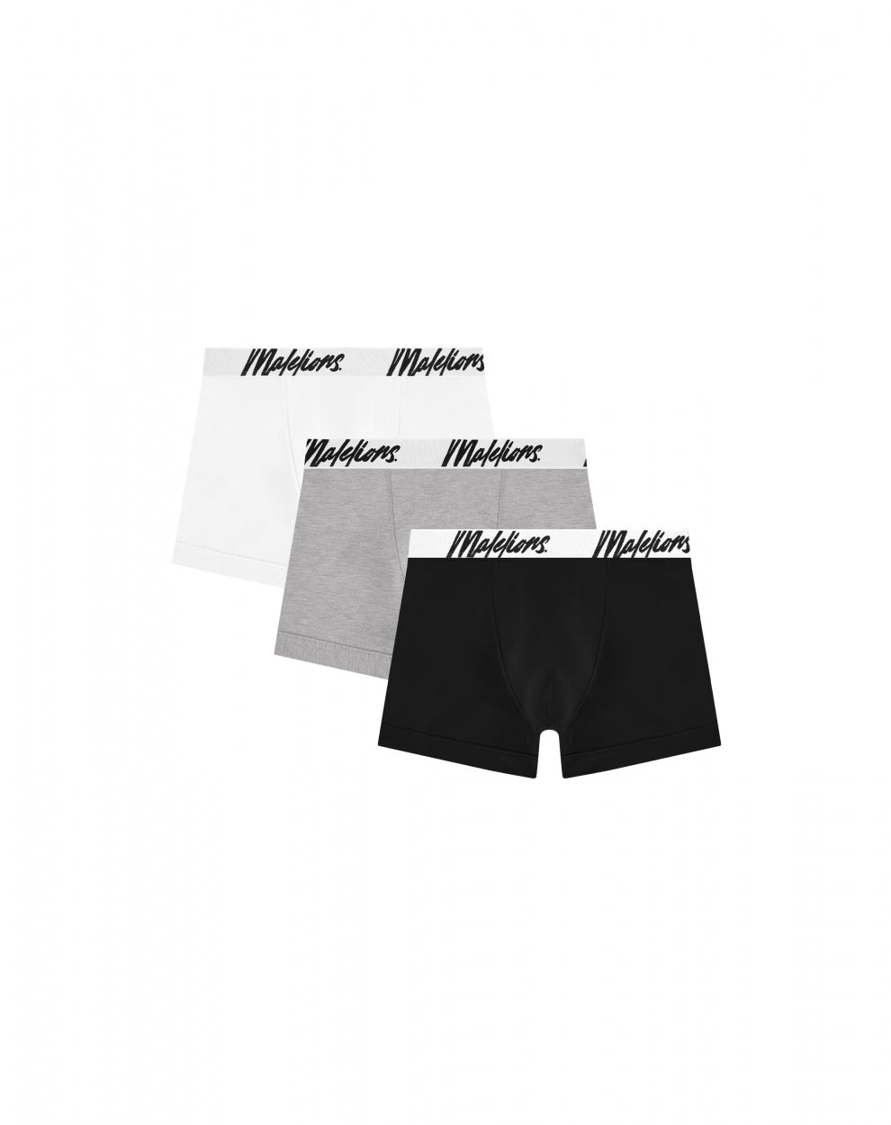 Malelions Men Boxer 3-Pack | White/Grey/Black