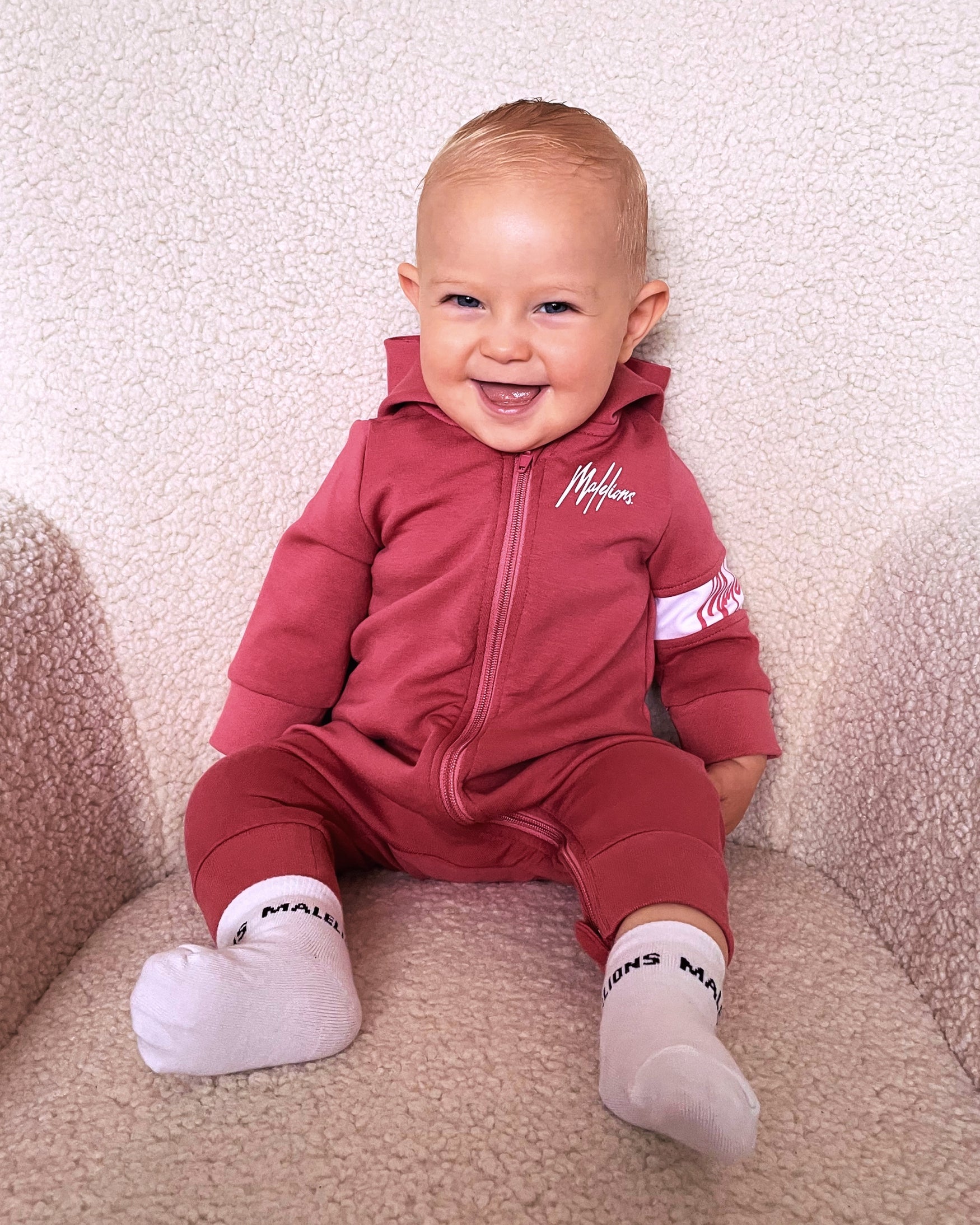 Malelions Baby Captain Tracksuit | Dark Pink