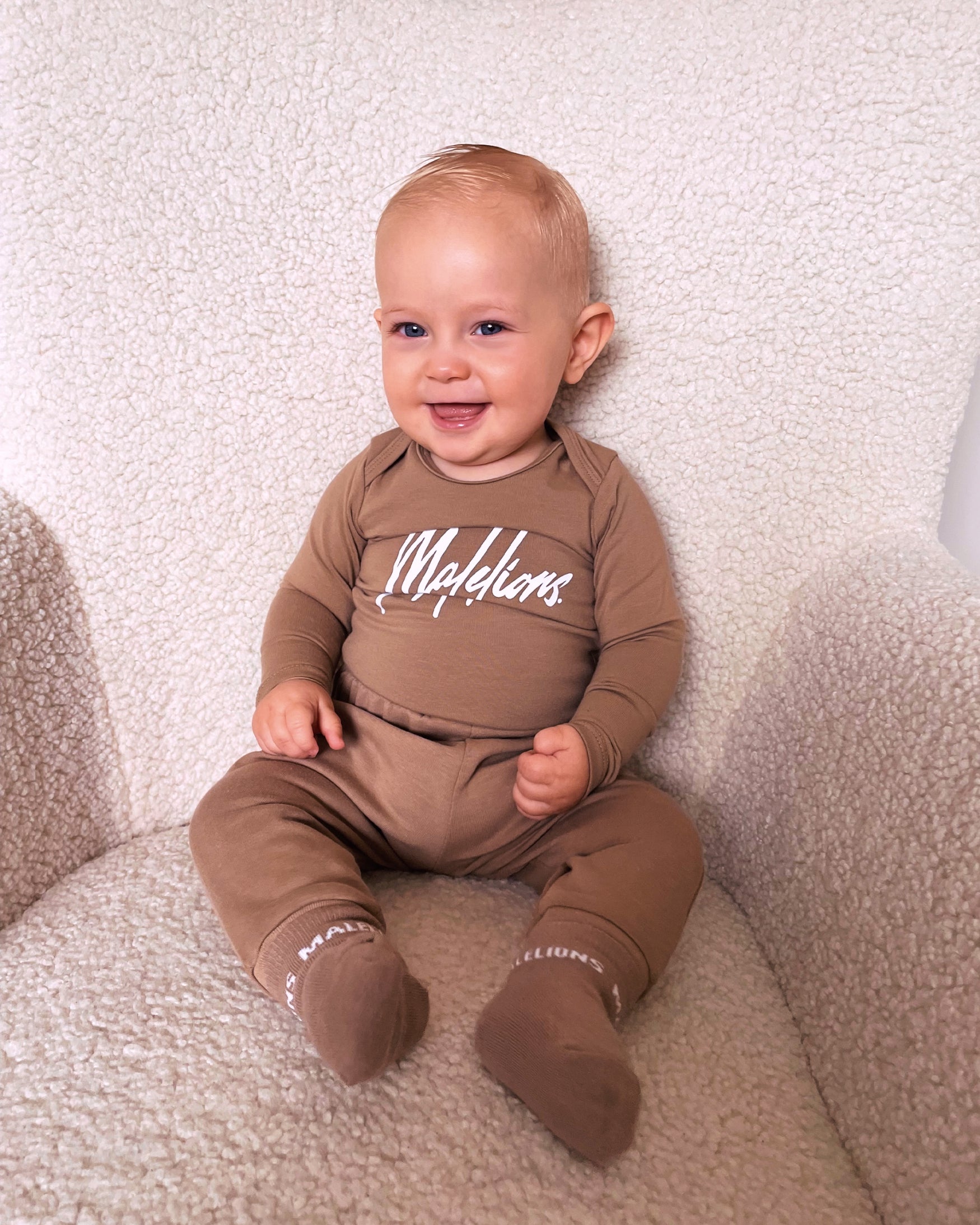 Malelions Baby Signature Sweatpants | Taupe