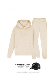 Malelions Junior Girls Essentials Tracksuit | Taupe