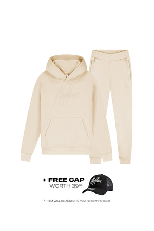 Malelions Junior Girls Essentials Tracksuit | Taupe