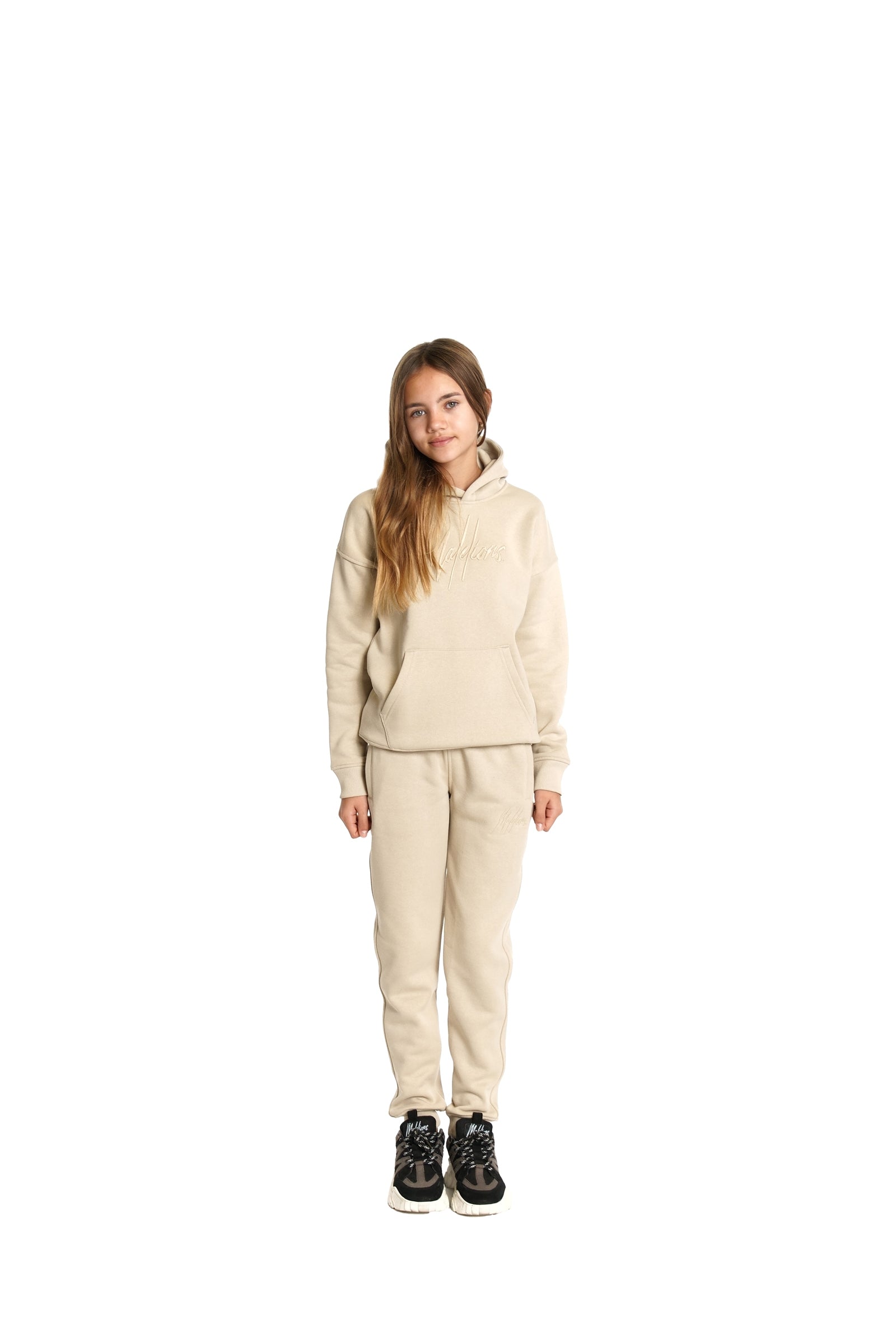 Malelions Junior Girls Essentials Tracksuit | Taupe