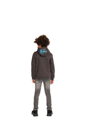 Malelions Junior Tube Hoodie | Graphite/Bright Blue