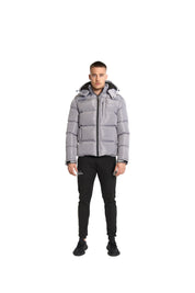 Malelions Sport Astro Steppjacke | Hellgrau