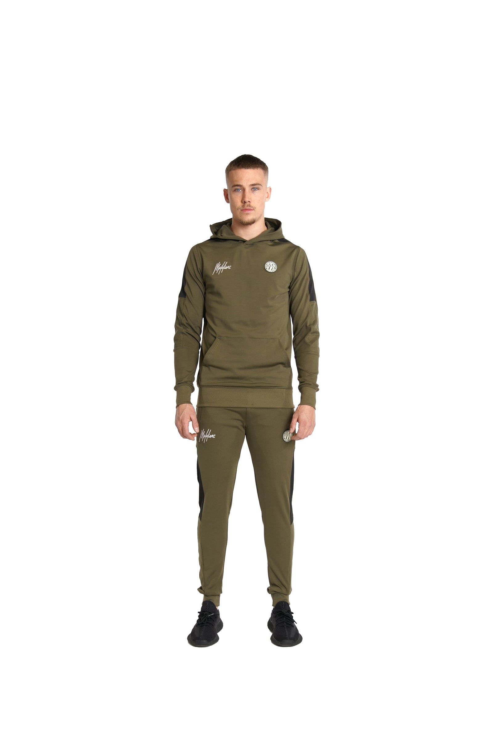 Malelions Sport Transfer Hooded Tracksuit | Army/Black