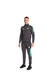Malelions Sport Transfer Quarter Zip Tracksuit | Anthra/Turquoise