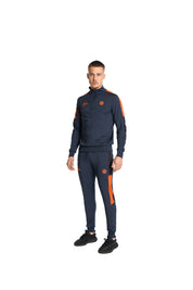 Malelions Sport Transfer Quarter Zip Tracksuit | Navy/Orange
