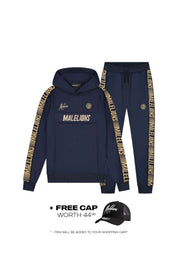 Malelions Sport Warming Up Tracksuit | Navy/Gold
