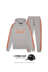  Malelions Sport Warming Up Tracksuit | Light Grey/Orange