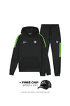  Malelions Sport Transfer Hooded Tracksuit | Black/Green