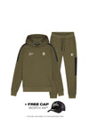  Malelions Sport Transfer Hooded Tracksuit | Army/Black