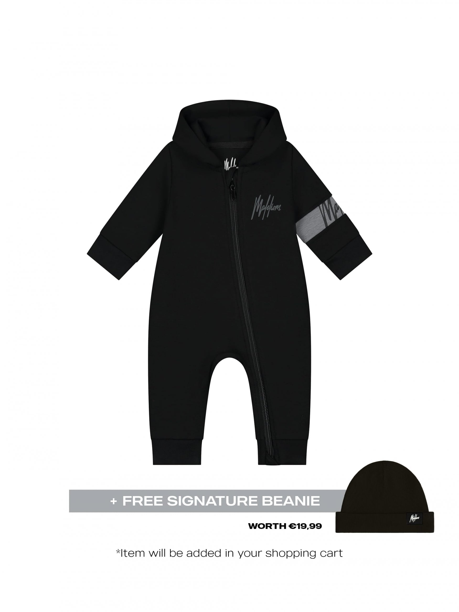  Malelions Baby Captain Tracksuit | Black