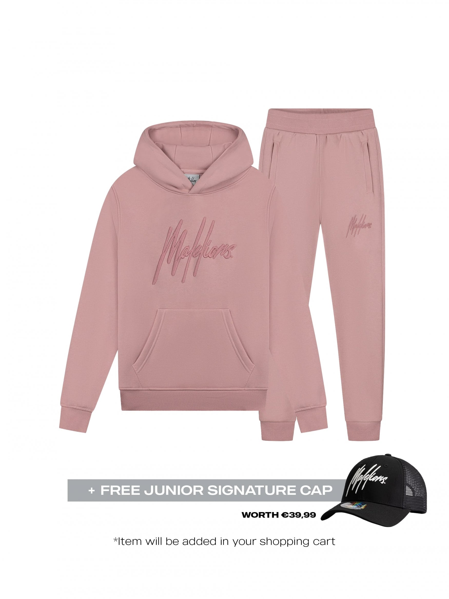  Malelions Junior Girls Essentials Tracksuit | Mauve