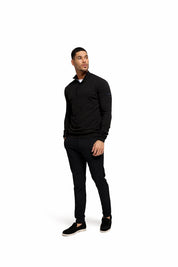 Malelions Men Knitted Quarter Zip | Black