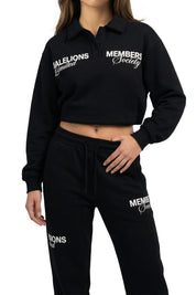 Malelions Women Members Society Polo Sweater | Black