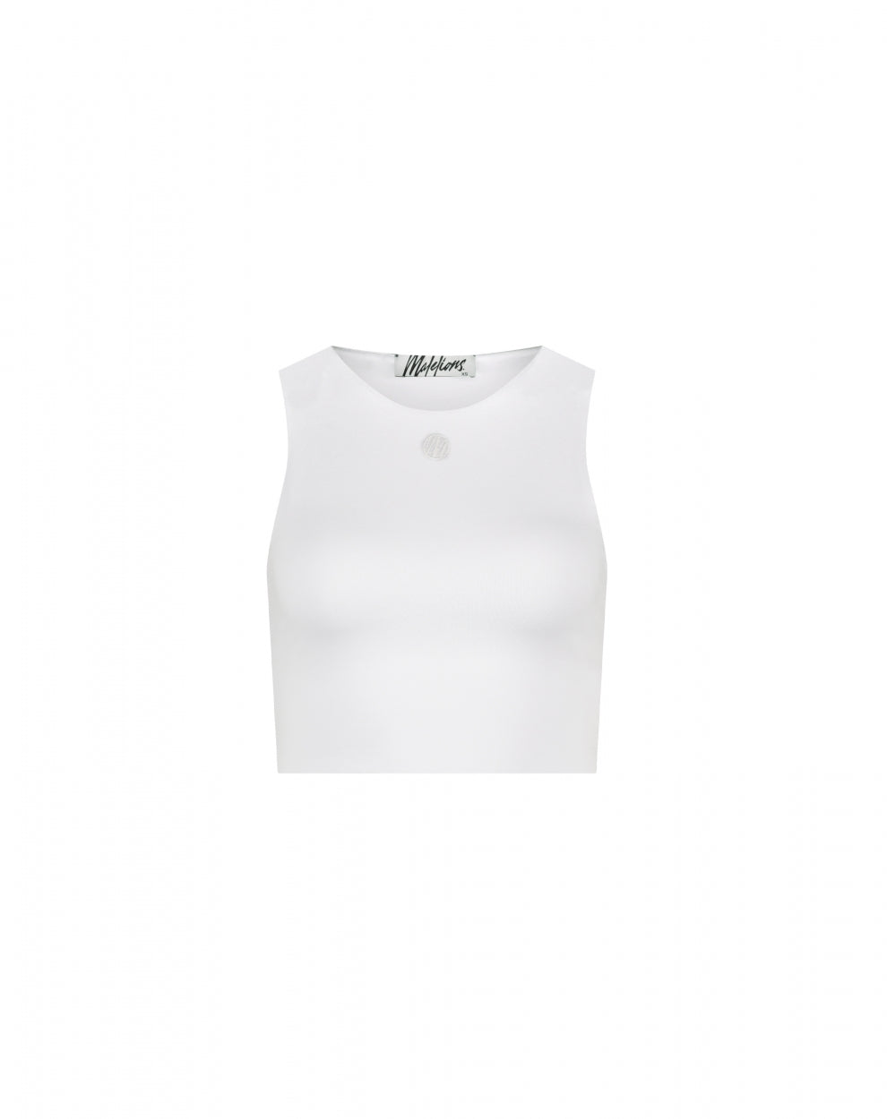 Malelions Women Motif Crop Top | White