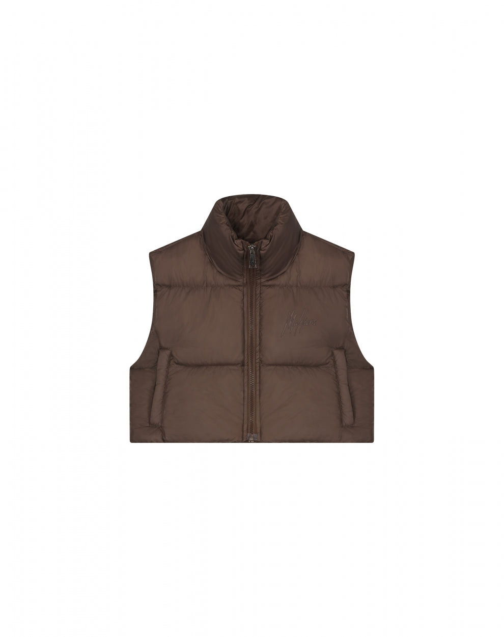 Malelions Women Cropped Bodywarmer | Brown