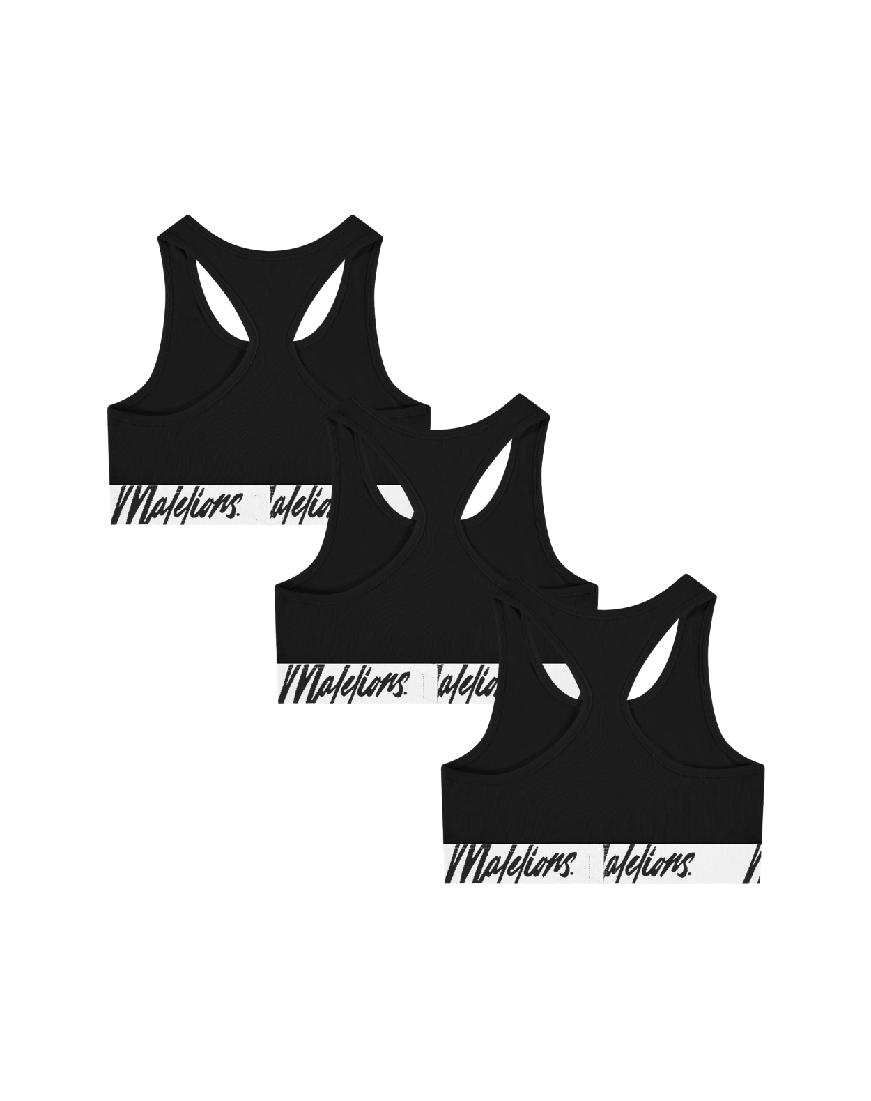 Malelions Women Bralette 3-Pack | Black