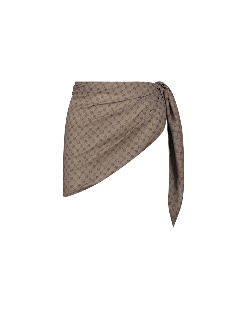  Malelions Women Monogram Sarong | Brown/Dark Brown