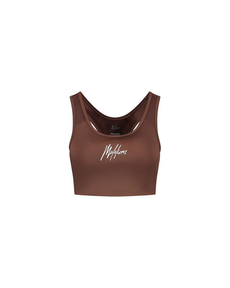  Malelions Women Sport Bra | Mocha