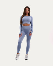 Malelions Women Sport Seamless Crop Top | Blue