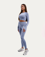 Malelions Women Sport Seamless Crop Top | Blue