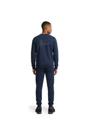 Malelions Men Striped Signature Sweater | Navy