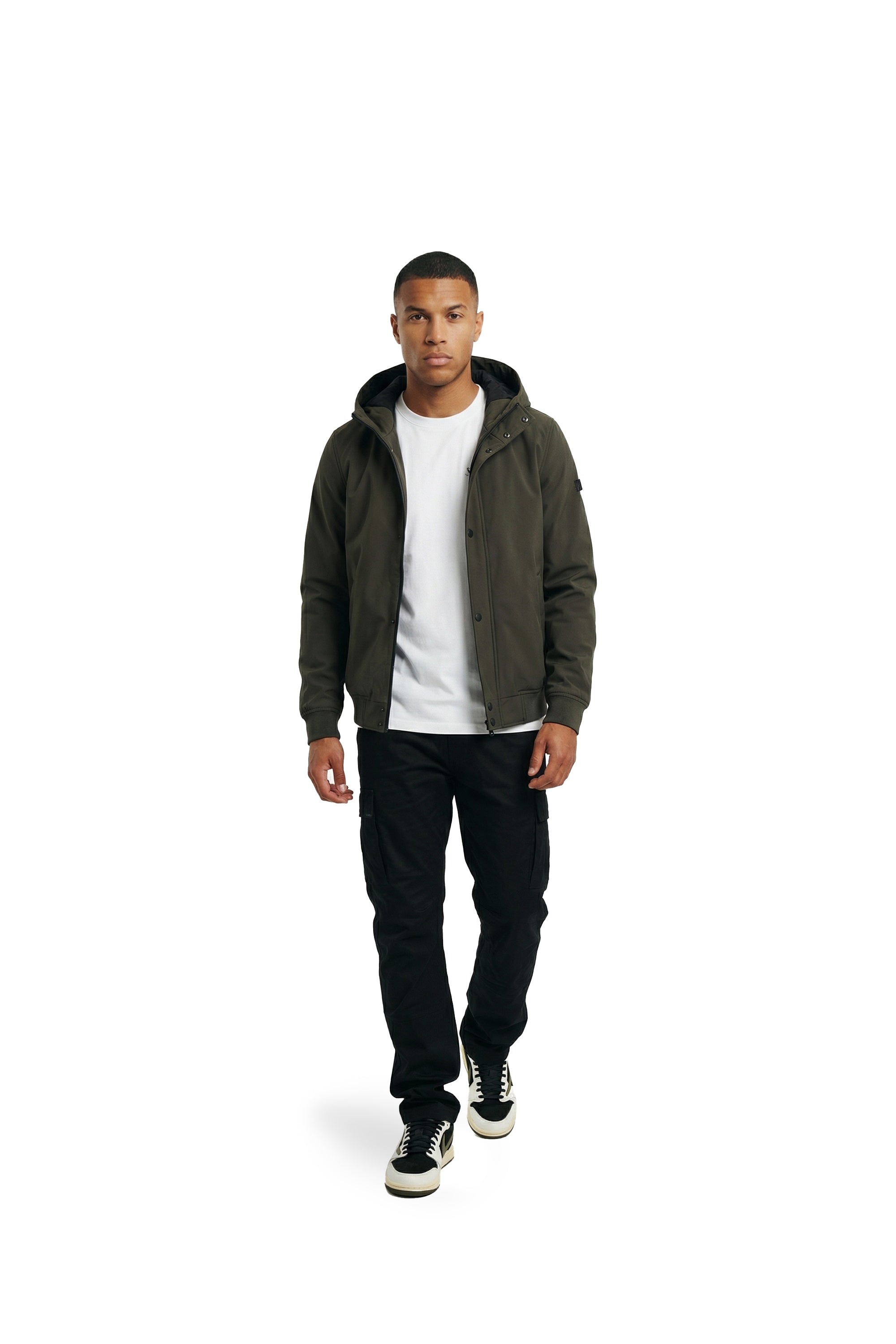 Malelions Men Placket Softshell Jacket | Vintage Green