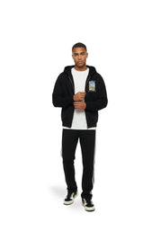 Malelions Men Amalfi Window Zip Hoodie | Black
