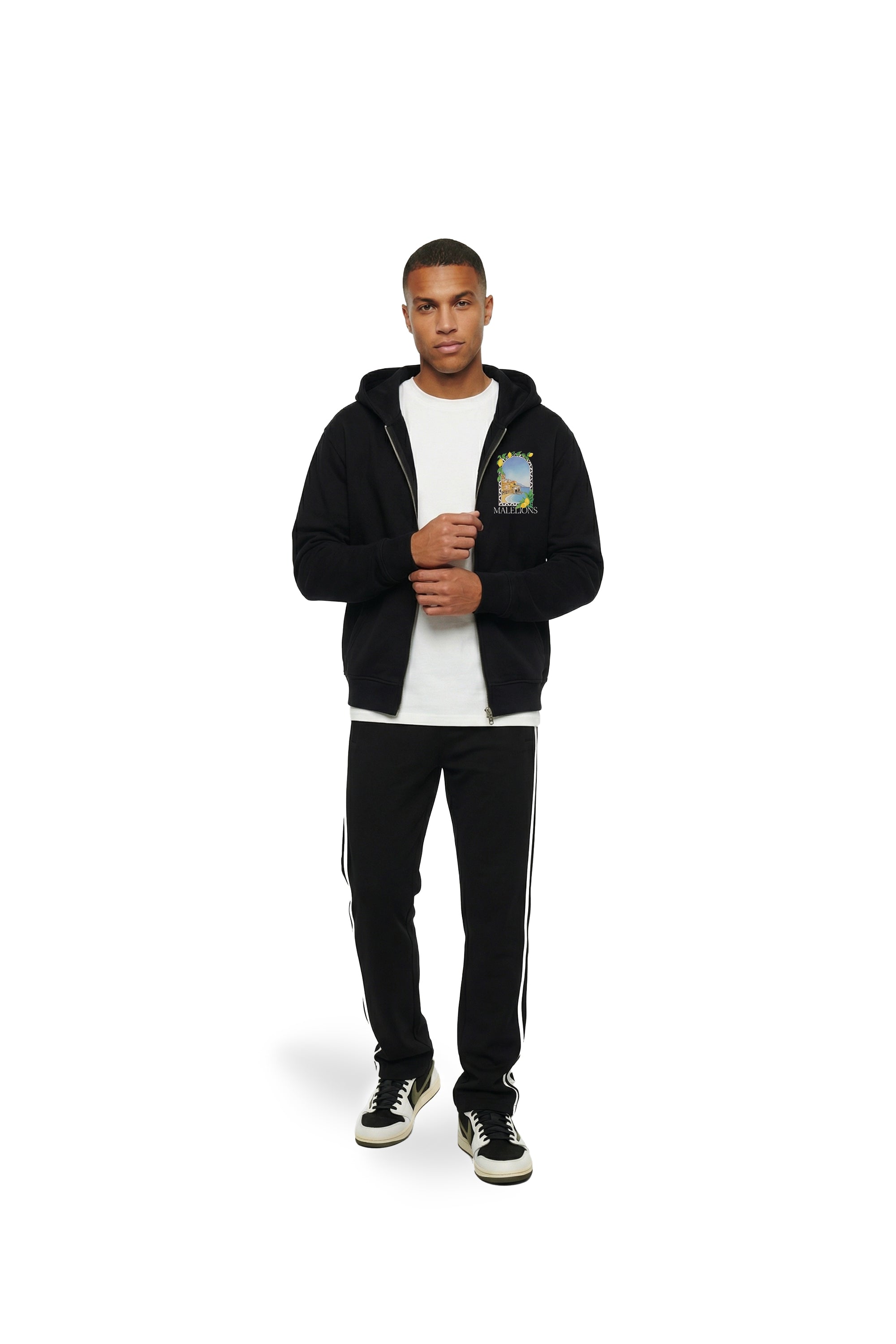 Malelions Men Amalfi Window Zip Hoodie | Black