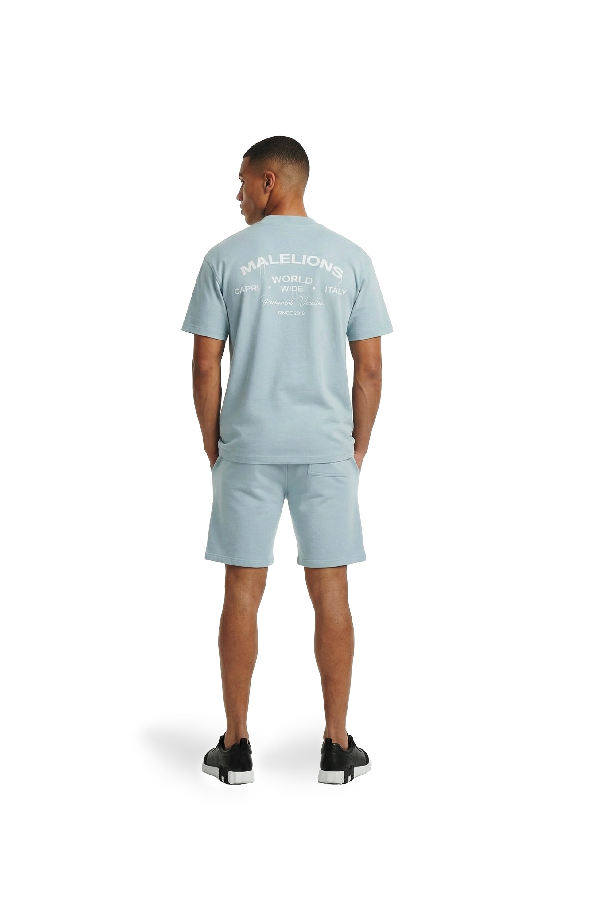 Malelions Men Permanent Vacation T-Shirt | Ice Blue
