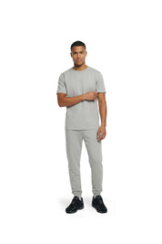 Malelions Men Striped Signature T-Shirt | Pearl Grey