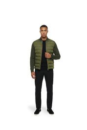 Malelions Men Knitted Hybrid Jacket | Vintage Green