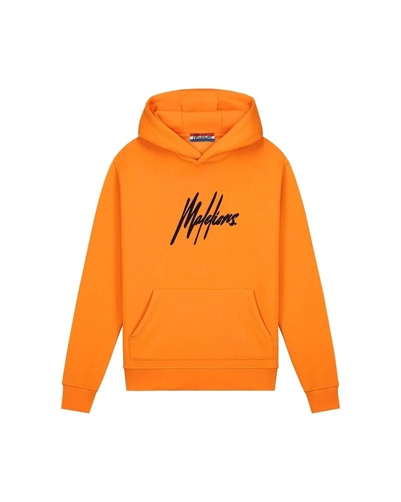  Malelions Men Signature Hoodie | Orange/Black