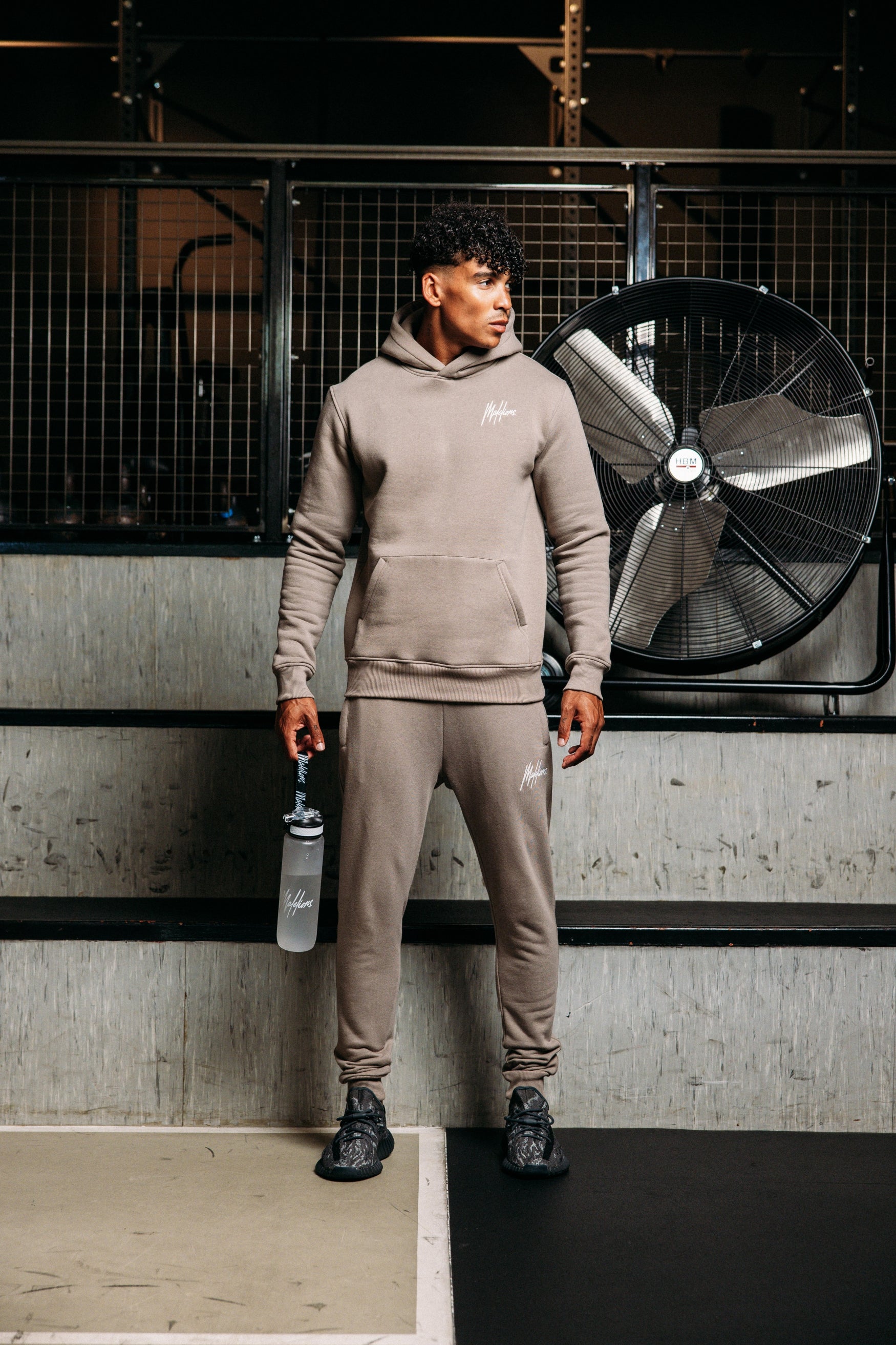 Malelions Sport Logo Sweatpants | Taupe