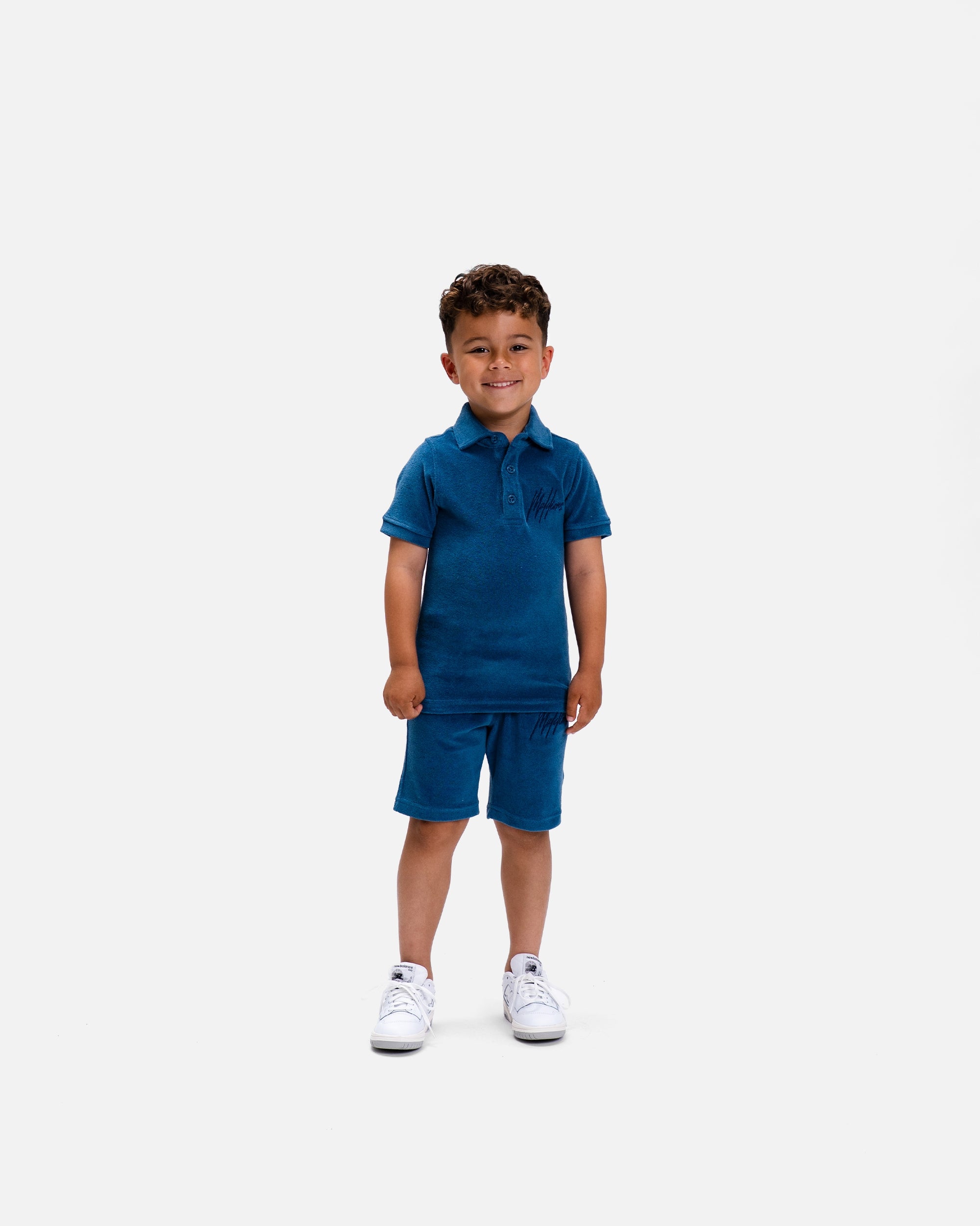 Malelions Junior Toweling Polo | Indigo